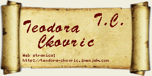Teodora Čkovrić vizit kartica